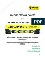 Summer Internship Report On JK Tyre