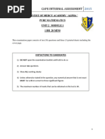 Cape Mathematics Unit 2 Practice Mod 1