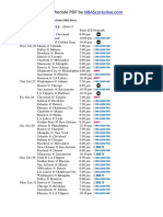 NBA 2016-2017 Schedule PDF