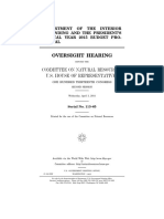 House Hearing, 113TH Congress - Oversight Hearing On Department of The Interior Spending and The President's Fiscal Year 2015 Budget Proposal