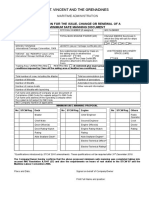 St. Vincent and The Grenadines: Application For The Issue, Change or Renewal of A Minimum Safe Manning Document