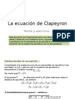 La Ecuación de Clapeyron