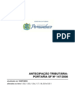 Antecipação Tributária - Portaria 147-2008 PDF