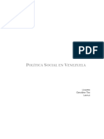 Politica Social en Venezuela - Gonzalez y La Cruz