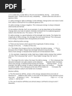 Lattice Energy CIE Chemistry A2 Chemical Energetics