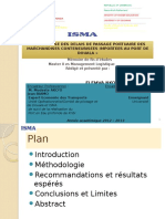 LA MAITRISE DES DELAIS DE PASSAGE PORTUAIRE DES MARCHANDISES ConteneurISEEs Importées Au Port de Douala