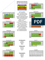 Bedford County Schools: 2016 - 2017 School Calendar