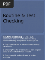 Routine & Test Checking