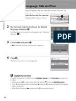 Setting Display Language, Date and Time: Press The Power Switch To Turn On The Camera