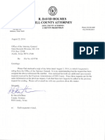 Hill County Atty Letter Re: Open Records