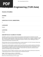 TUM - Aerospace Engineering (TUM Asia) PDF