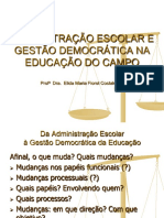 Slide - Administração Escolar e Gestão Democrática Na Educação Do Campo