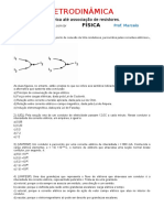 Eletrodinâmica - Lista de Corrente Elétrica Até Associação de Resistores.