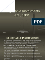 Negotiable Instrument and SARFAESI Act