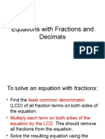 Equations With Fractions