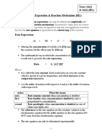 Notes 16 Rate Expression, Mechanism, Ea