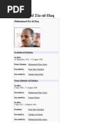 Muhammad Ziaul Haq's Wikipedia