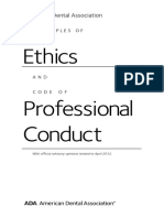 Ethics Professional Conduct: American Dental Association