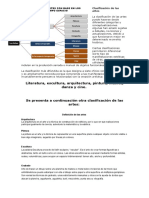 Clasificación de Las Artes