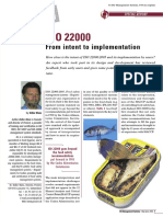 ISO 22000 - Operational Prerequisite Programs - Design and Implementation