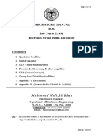 Laboratory Manual FOR Lab Course EL 491 Electronics Circuit Design Laboratory