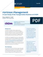 Portfolio Management Transportation Business CH2M