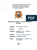 Críticas de Kuhn Al Falsacionismo de Popper Trabajo para Llanos