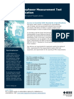 IEEE Synchrophasor Measurement Test Suite Specification - Product Sheet PDF