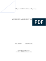 Automotive Laboratory Manual: MAK 411E Experimental Methods in Mechanical Engineering