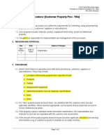 Procedure - Control of Third Party Property