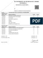 Provisional Grade Sheet: 1201209362 Shruti Sneha