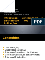 Introdução: Concorrência e Distribuição Nos SO e Aplicações