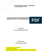 Plan de Configuracion y Recuperacion Ante Desastres para El SMBD