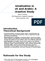 Nominalisation in English and Arabic