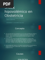 Shock Hipovolémico en Obstetricia