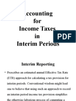 Chapter 17 - Acctg For Income Taxes in Interim Periods