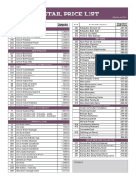 Retail Price List: Drinks