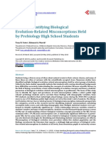 A Study Identifying Biological Evolution-Related Misconceptions Held by Prebiology High School Students