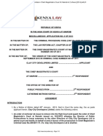 Prosecutorial Discretion Clay City Developers Limited V Chief Magistrate - S Court at Nairobi & 2 Others (2014) EKLR