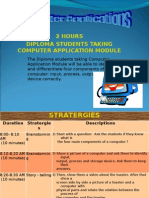 2 Hours Diploma Students Taking Computer Application Module