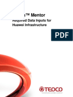 Ultima Mentor Required Data Inputs For Huawei PDF