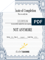 Certificate of Completion: Not Anymore