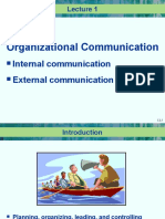 Organizational Communication: Internal Communication External Communication