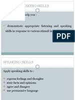 Topic 5: Speaking Skills: This Lecture Is To Help You