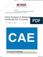 Cómo Preparar El Examen Del Advanced (CAE) Por Tu Cuenta