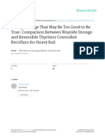 Comparison Between Wayside Storage and Reversible Thyristor Controlled Rectifiers For Heavy Rail