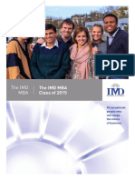 IMD MBA 2015 Class Profile