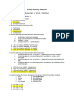 Project Planning & Control Assignment 1 - Week 1: Solutions