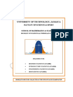 Formulae and Tables Booklet