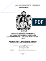 Implementación de Un Centro de Esparcimiento en La Ciudad de Chiclayo